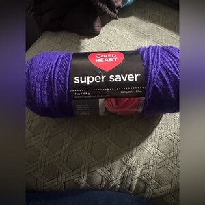 1 large skein Red Heart Super Saver Yarn in Amethyst